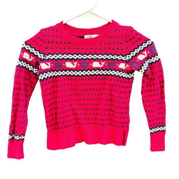 Vineyard Vines Whale Fair Isle Sweater, VGUC, Sz XS (5-6) (5A) - Picture 1 of 5